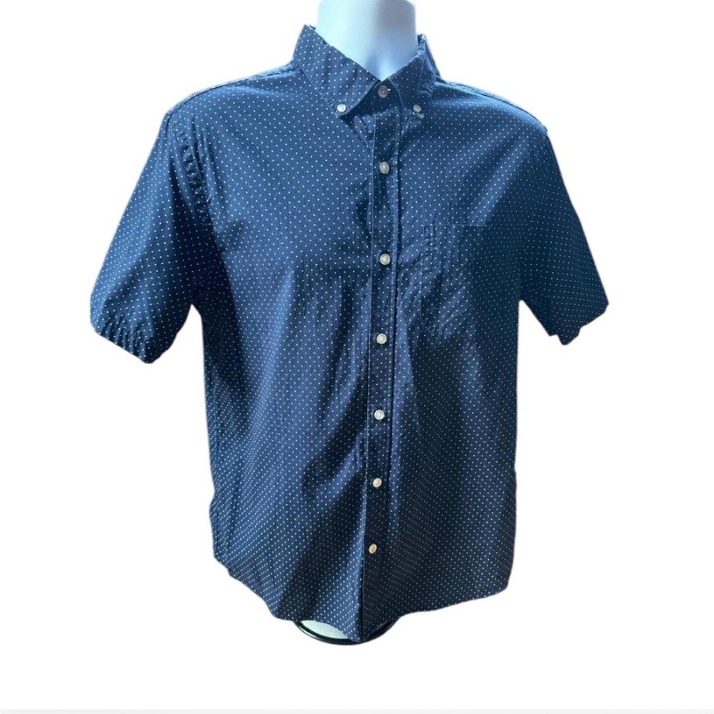 Old Navy Polka Dot Navy Button Down